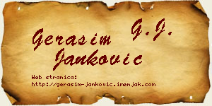 Gerasim Janković vizit kartica